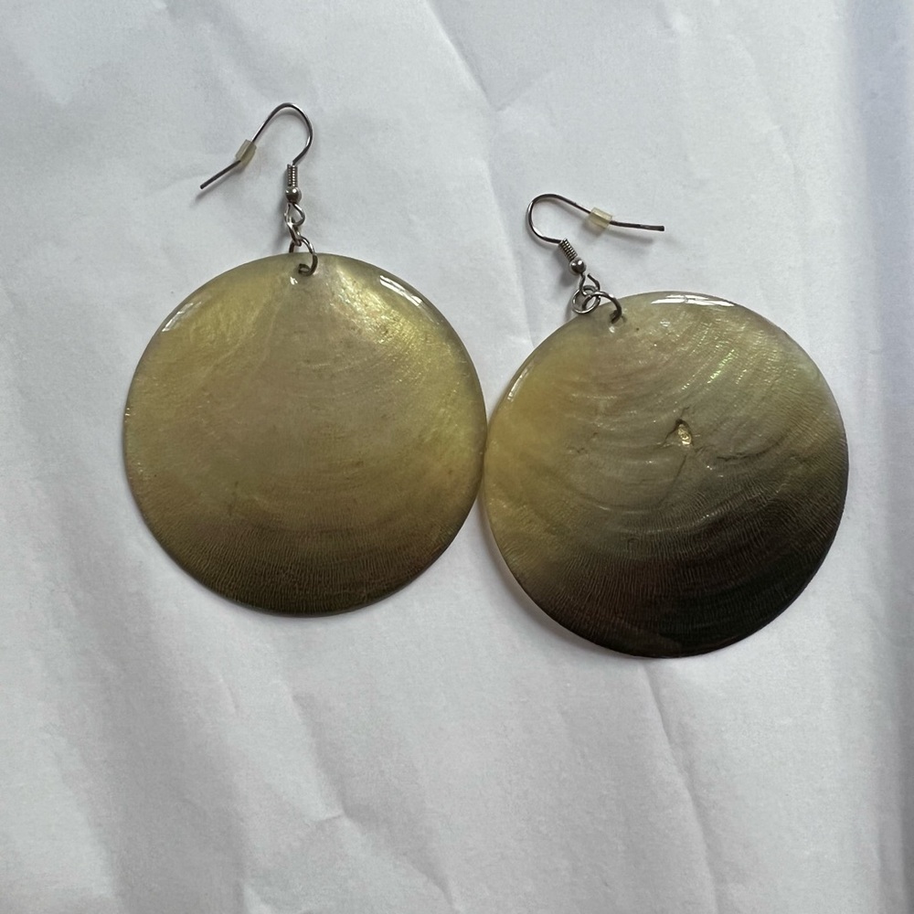 Iridescent shell earrings